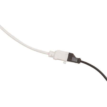 Monoprice SJTW Extension Cord, 16 AWG, Outdoor, 16/2, 1 Outlets, 5-15R, White, 5-15P, 12 ft 13839